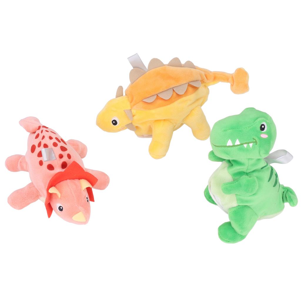Dinosaur Plush Toy Infant Cute Dinosaur Egg Doll Pendant Gift with Hanging Ring for Baby Stroller