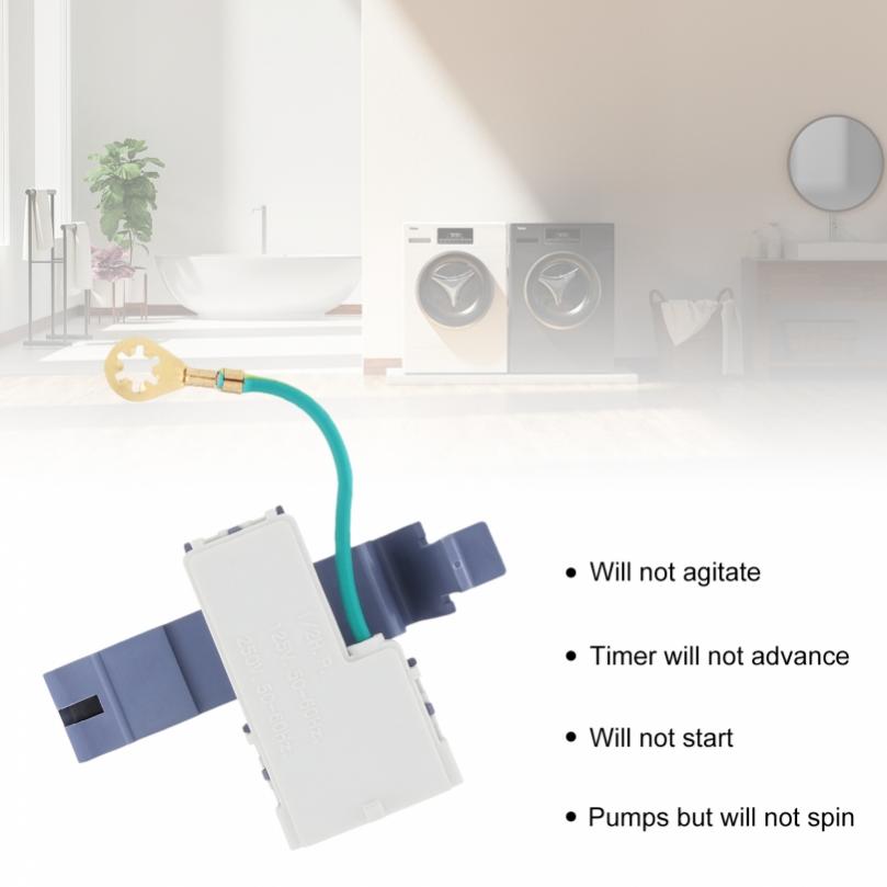 White Washing Machine Cover Switch  Fit for Whirlpool / Kenmore 8318084