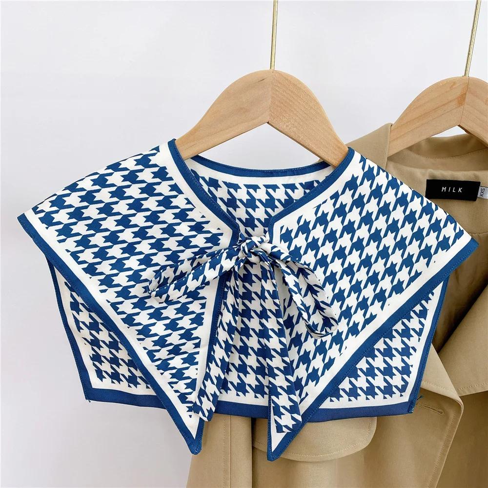 Fake Collars for Women Detachable Lapel Shirt Bowknots Small Scarf Girls Summer Dress False Collar Neckwear Cape Corbatas