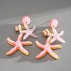 Temperament Bohemian Dangle Earrings Shell Starfish Ear Pendant  Vacation
