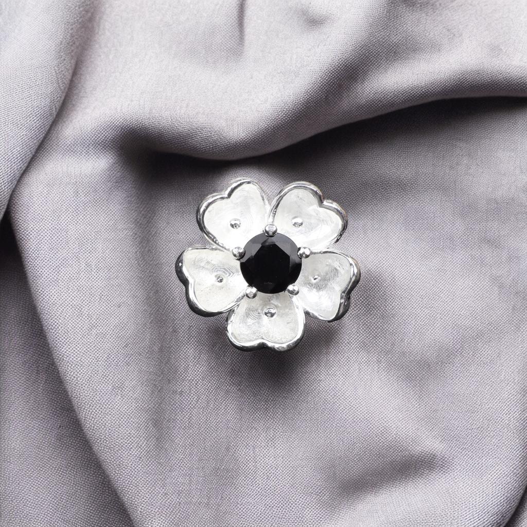 Black Onyx Gemstone 925 Sterling Silver Jewelry Handmade Ring For Women Gift CZR-1-11