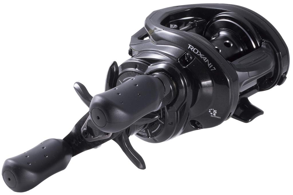AbuGarcia ROXANI7-L Left-Handed High Gear Baitcasting Reel with Carbon Handle for Saltwater Fishing