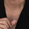 Punk Cross Cross Necklace Zircon Clavicle Chain New Pendants  for Women Men