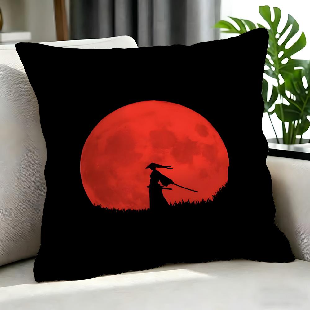Anime BBlue Eye Samurai Cushion Cover Cushion Cover Set Pcs x x x Pillowcase Decorative Sofa Home Decor