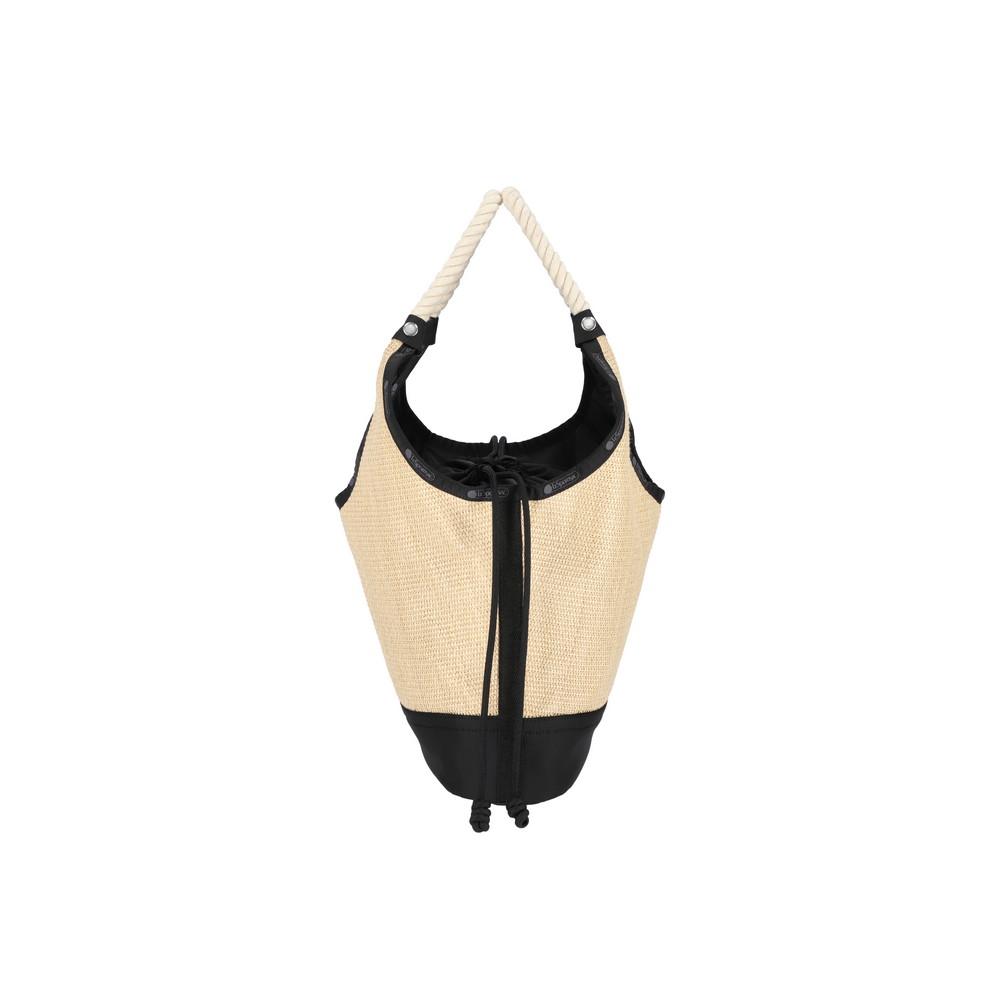 Lesportsac Black Raffia Large Diamond Tote Bag [1027.Lb21]