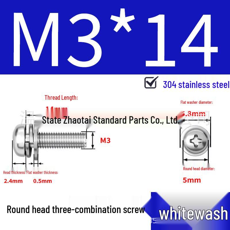 304 Stainless Steel Small Pan Head Phillips Screw