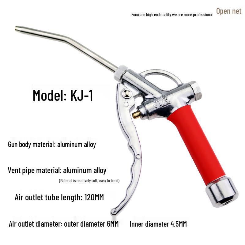 High-Pressure Stainless Steel Dust Removal Blow Gun with Long Nozzle