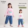 Omxiong Girls' Long-Sleeve Spring/Autumn T-Shirt