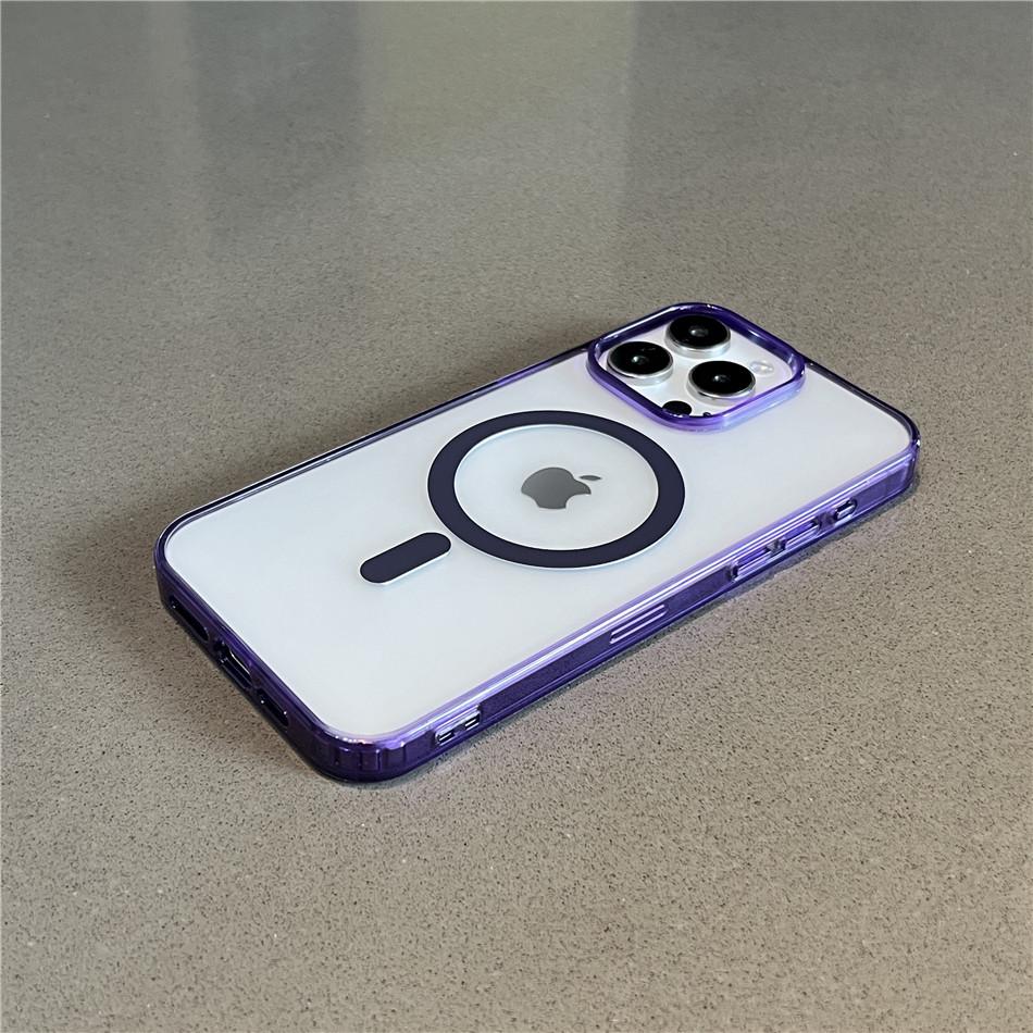 Luxury Magsafe Wireless Charge Matte Translucent Case For iPhone 15 14 13 12 11 Pro Max Plus Mini Magnetic Soft Bumper Cover