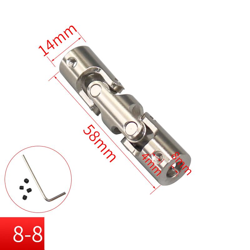 RC Boat Car Shaft Coupler Metal Cardan Joint Connector Three-section Universal Joint Coupling Motor Connector with Screws