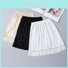 Short Half Body Liner Skirt With Lace Hem For Street Style Fashion