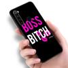 Boss Bitch Phone Case For Xiaomi Redmi Note 10 9 Pro Max 10S 10T 9A 9C 9S 9T 8A 8T 8 7 Pro Soft TPU Black Cover