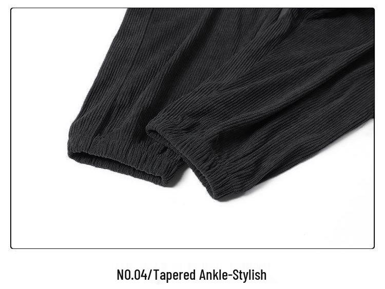 Women's High Waist Corduroy Joggers - Casual, Plus Size, Versatile Sweatpants