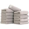Towel Research Institute Air Softness 027 Face Towel Dark Gray 10-Pack Fluffy Soft Medium Thickness