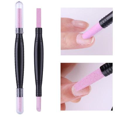 1Pc Bimsstein Stein Doppel-Headed Nagel Schleifen Stifte Nagel Puffer Abgestorbene Haut Entfernung Häutchen Werkzeug Maniküre Pediküre