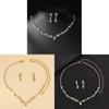 Fashion Jewelry Set With Dazzling Water Diamond For Brides And Women