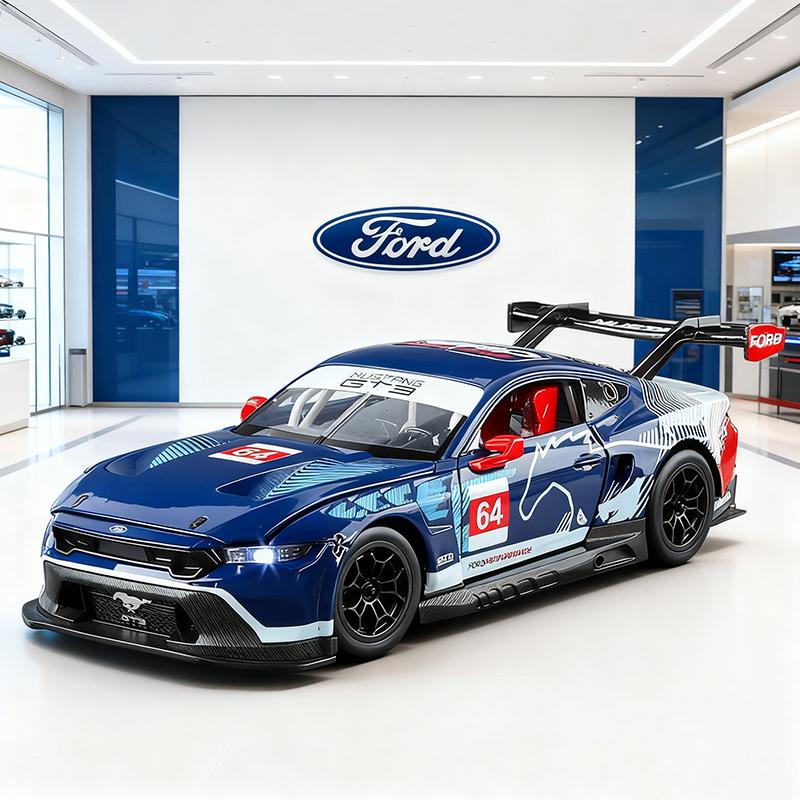 NEW 1/24 Ford Mustang GT Alloy Racing Car Model Toy Diecasts Metal Casting Sound and Light Car Toys For Children Vehicle
