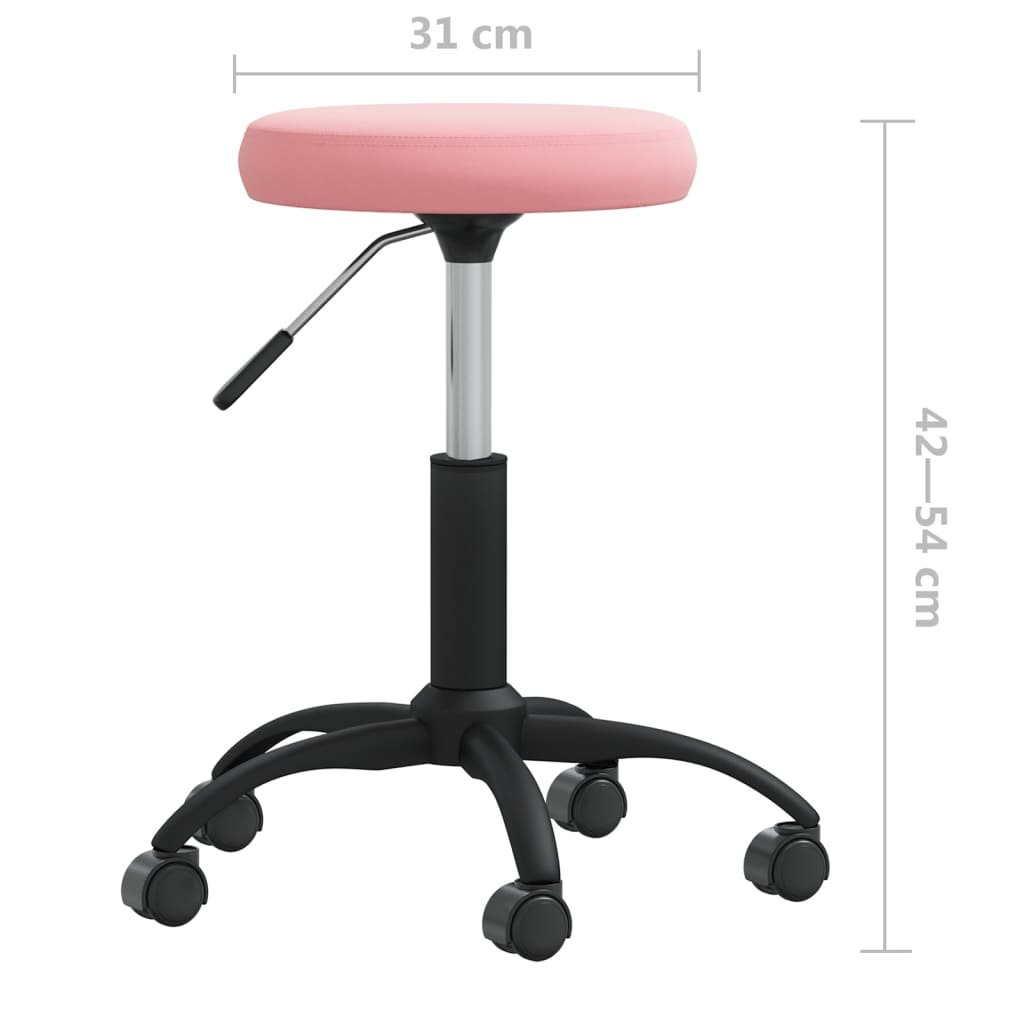 Vidaxl Dining Chair, Pink, Upholstered In Velvet