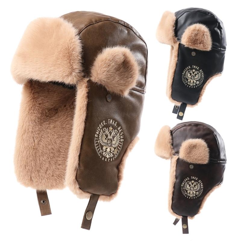 Warme gefütterte Winter-Trapper-Mütze Outdoor-Kaltwetter-Mütze Modische Damenmütze für Damen und Herren