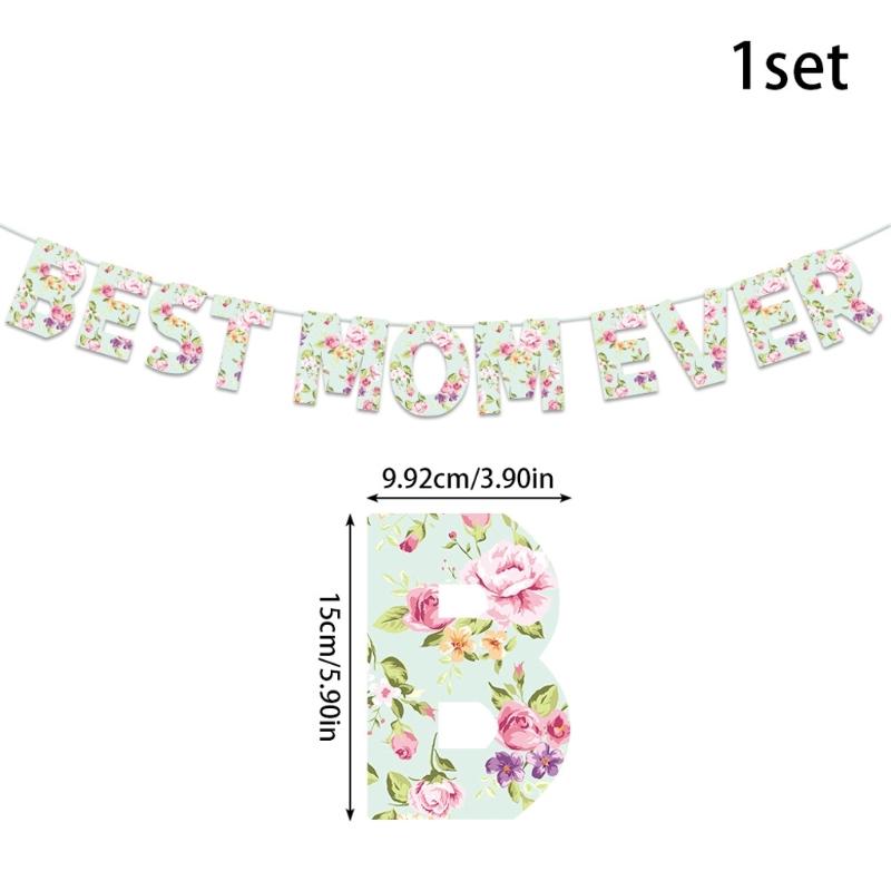 Happy Mother's Day Flag Mothers Day Party Decoration Bunting for Women Happy Mother's Day Celebration Flag Supplies