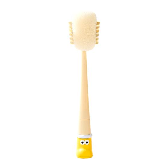 5 In 1 360 Degree Flexible Silicone Cup Brush Cartoon Boot Shape Long Handle Design Bottle Brush Cleaning Tool