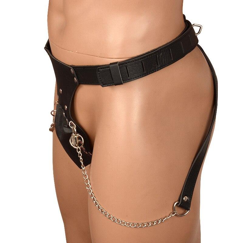 Men's Leather Chastity Panties with Lock BDSM   Slave Fetish Sissy Panties for Men Bondage Underwear