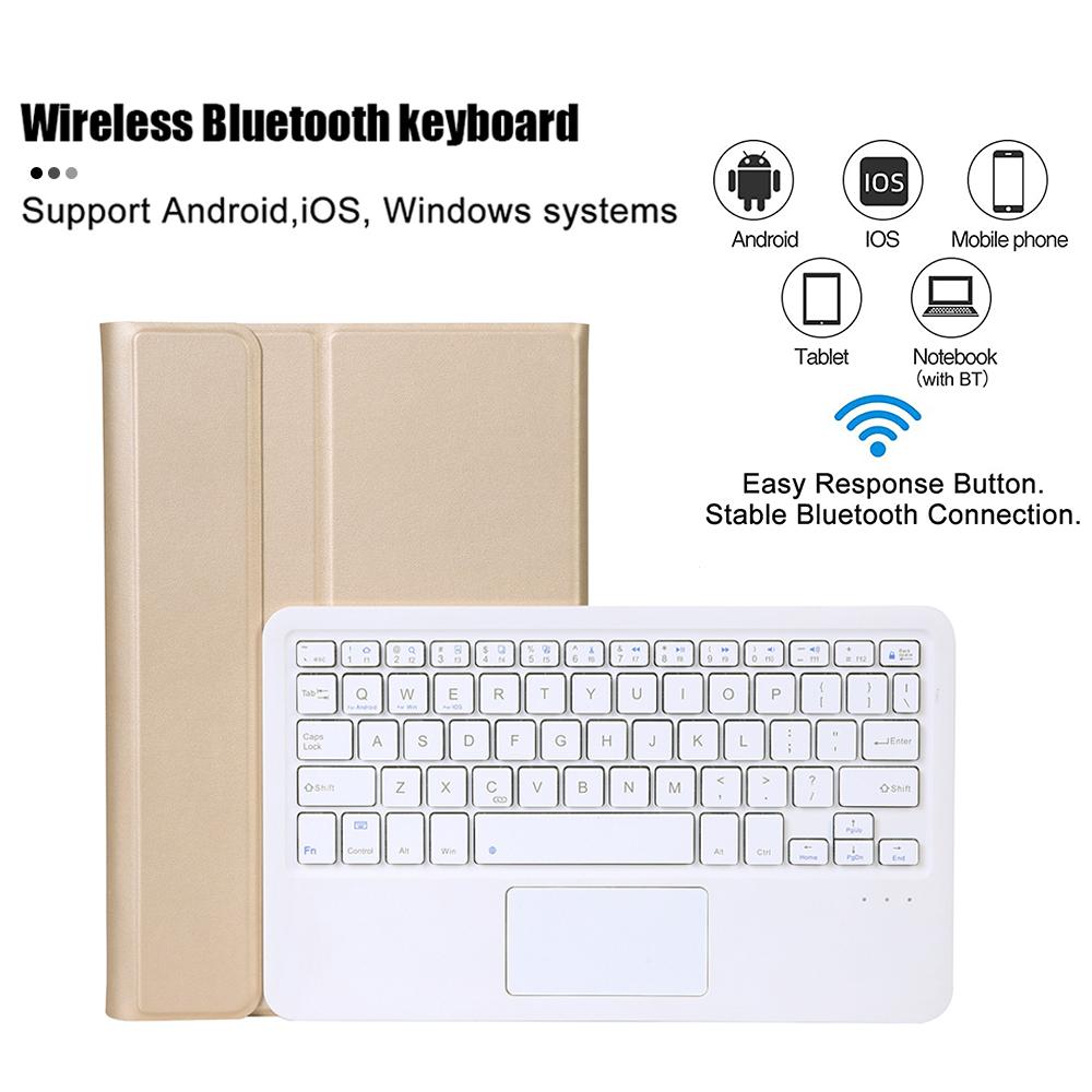 Wireless Bluetooth Touchpad Keyboard Case for Samsung Galaxy Tab A7 S6 Lite Leather Cover English Russian Spanish German French