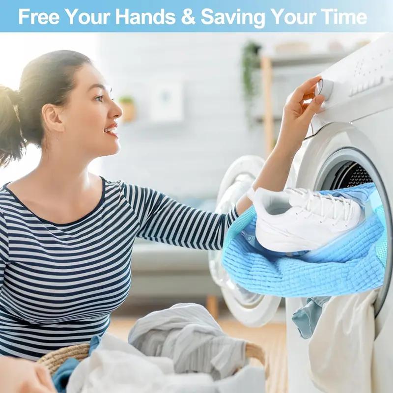 Τσάντα πλυσίματος παπουτσιών 1/2 τεμ. Επαναχρησιμοποιήσιμη τσάντα πλυντηρίου με φερμουάρ 360° Ολοκληρωμένος καθαρισμός αθλητικών παπουτσιών Τσάντα καθαρισμού παπουτσιών αφαίρεσης βρωμιάς