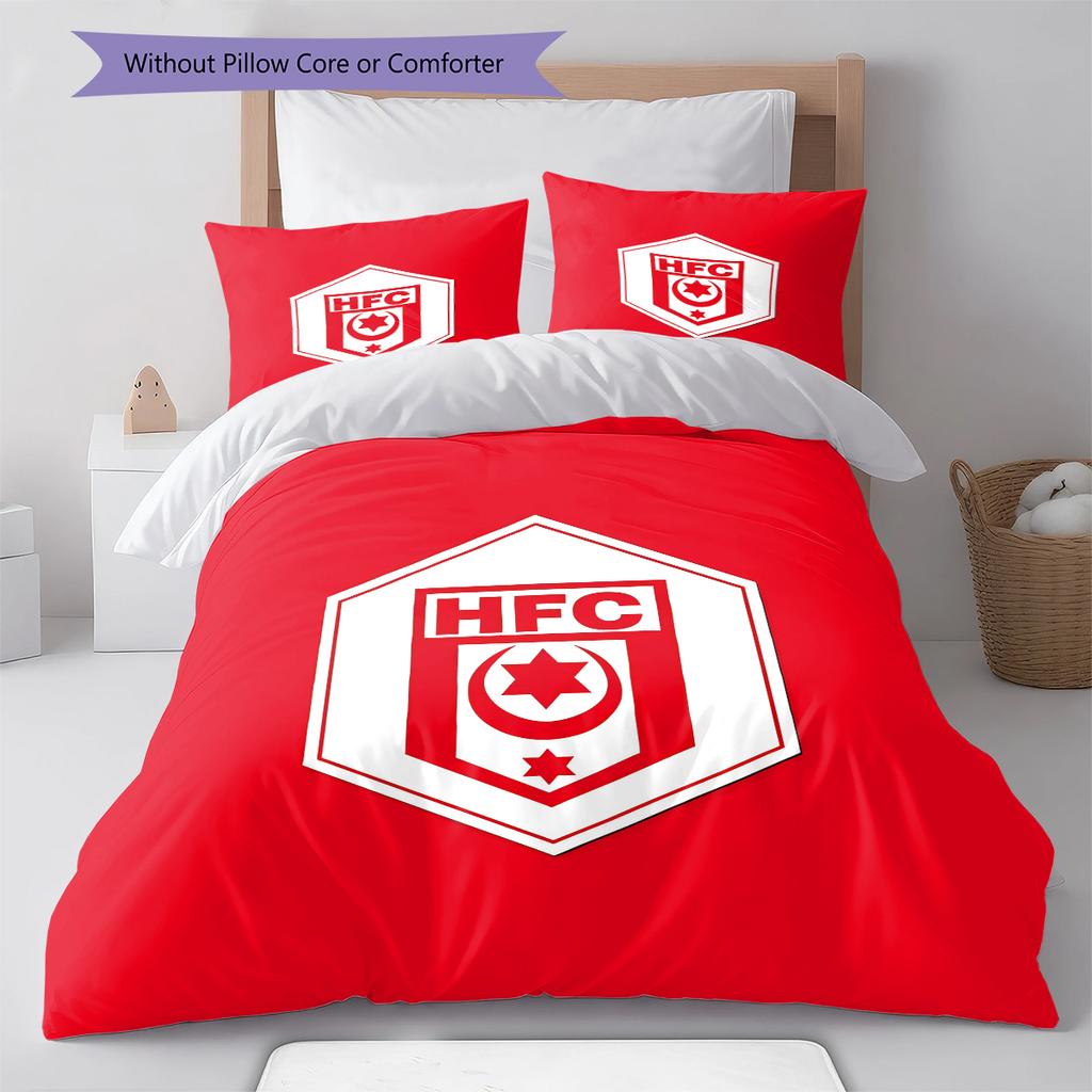 Pościel z wzorem Hallescher FC, Zestaw kołdry Poszewka na kołdrę Poszewka na poduszkę Domowy Prezent Urodzinowy (1 * poszwa na kołdrę + 2 * poszewki na poduszki, bez rdzenia)