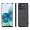 For Motorola Moto G86 5G Case Carbon Fiber Texture PU Leather + PC + TPU Phone Cover