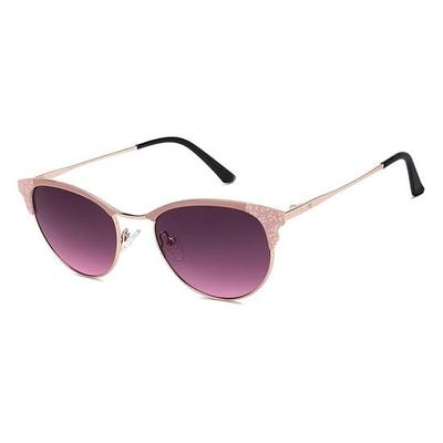Vincent Chase By Lenskart | Gold - Pink Full Rim Cat Eye | Floral Edit | Branded Latest and Stylish Sunglasses | 100% UV Protected| VC S16767