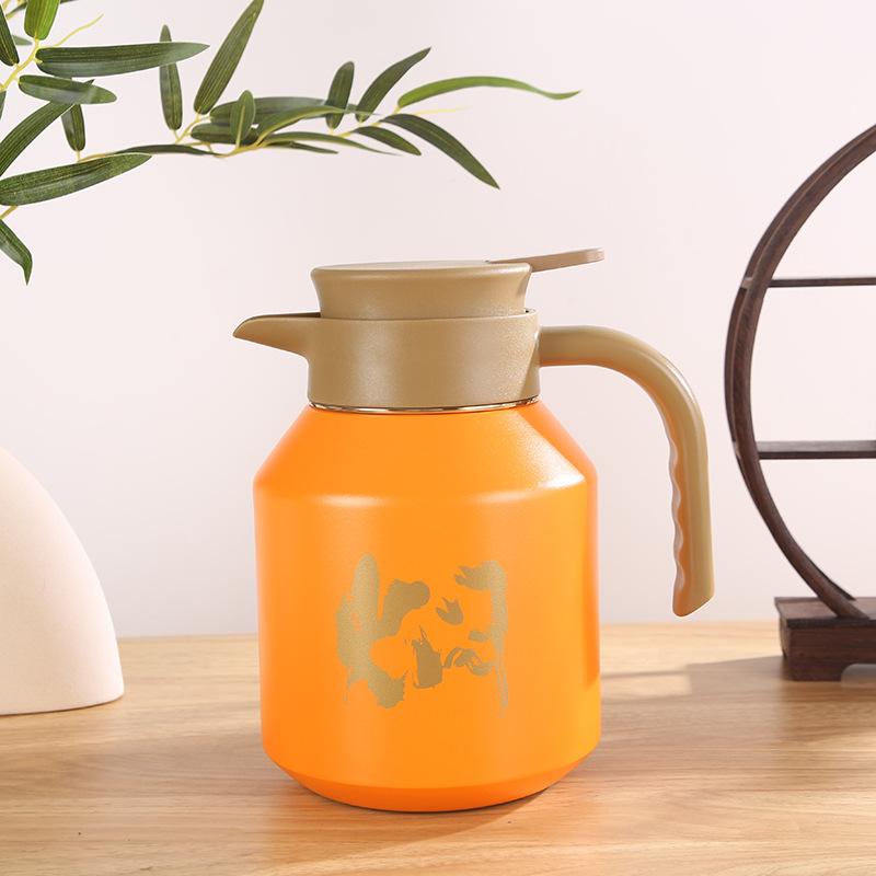 

New Steel Vacuum Thermos Cup Big Cap Thickened Old White Tea Teapot Office Teapot Durable Durable Useful Useful 1800ml