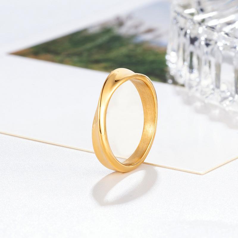 Titanium Steel Mobius Ring Women's Niche Design Ring Simple Ins Wind Ring
