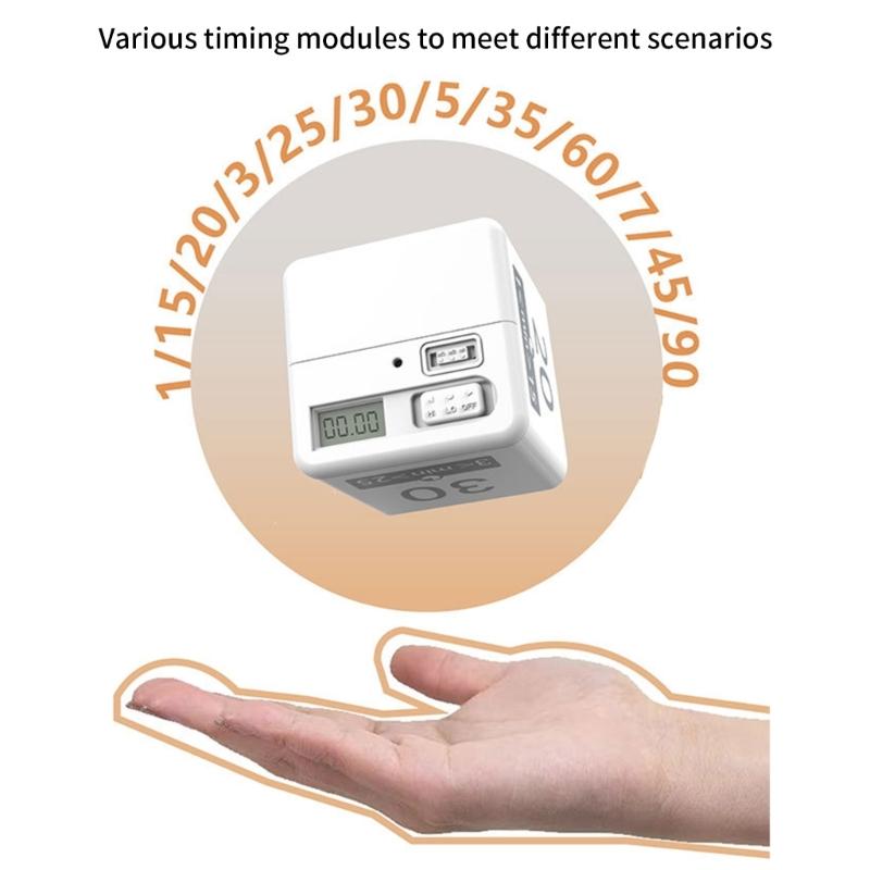 Light Weight Cubes Timer Flipping Electronic Timer Countdowns Reminder for Time Management and Countdowns Setting Enduring