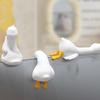 4Pcs 3D Craft Figurine Computer Monitor Decors Desk Home Small Goose Statues Small Goose Statues TV Monitor Desk Table Shelf