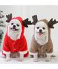 Christmas Dog Clothes Pet Clothes for Small Medium Dogs Winter Warm Elk Santa Claus Dog Cat Coat Hoodies Dogs Christmas Clothing