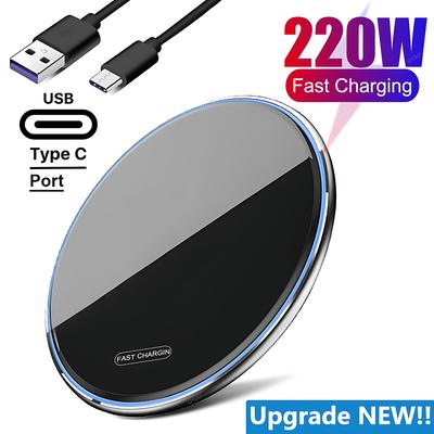 Fast 220W Wireless Charger Pad For iPhone 16 15 14 13 12 11 Pro Max Samsung Xiaomi Quick Phone Charger Fast Charging Station