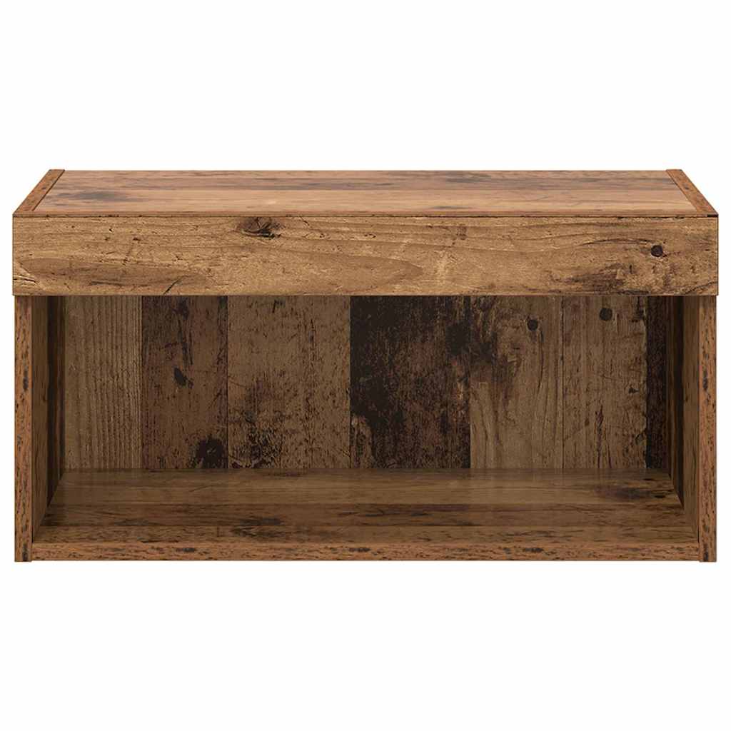 LED TV Cabinet Set in Rustic Wood Look 60 x 30 x 30 cm Particleboard