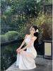 Feminine One-Shoulder Mesh Strapless Summer Dress