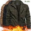 Design Autumn and Winter Fashion Mens Army Military Patch Padded Zipper Jacket Outdoor Warm Fashion Mens Casual Tactical Gear Winter Woolen Coat.