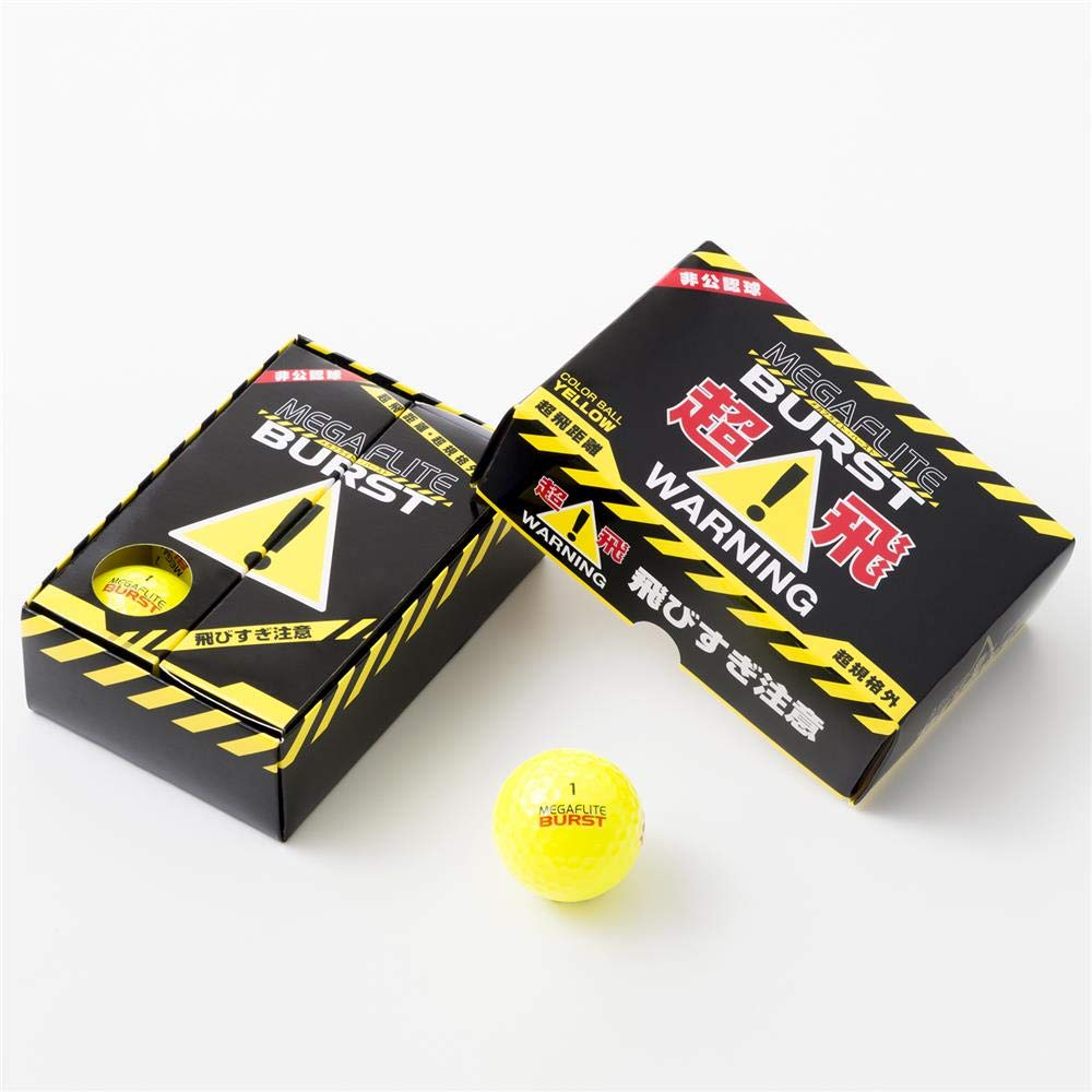 

Asahi Golf Golf Ball MEGAFLITE BURST 6 Pieces Yellow