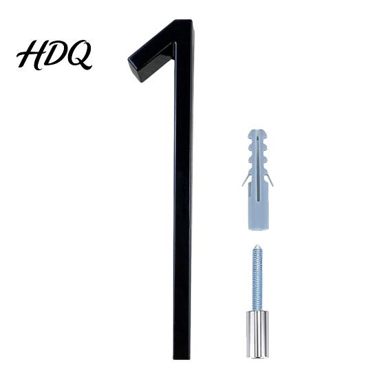 UV Resistant House Numbers 5-Inch for Outside Zinc Alloy Floating Address with Rust-proof Mounting Screws Modern Black Metal Door Mailbox