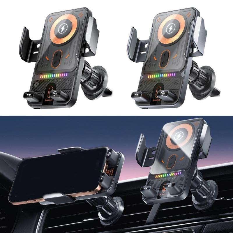 Wireless Charging,Wireless Car Chargers Charging Pad 15W NonSlip Fast Charge for Car Wireless Phone Chargers Mount