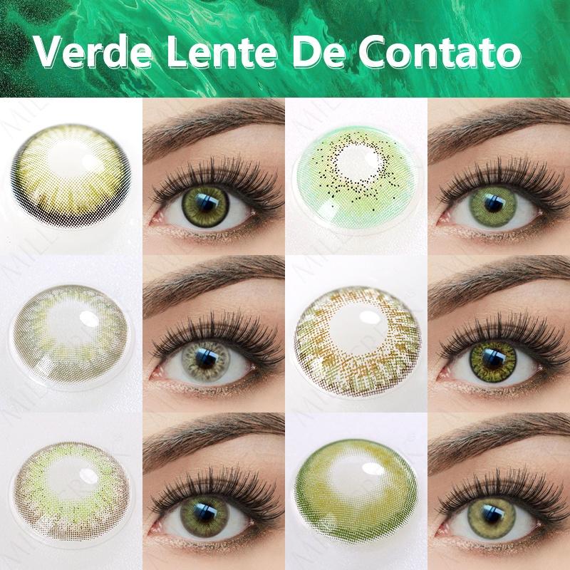 

MILLCREEK 2 pcS = 1Пар контактных линз ежегодно использовать зеленую серию Макияж глаз Цвет натуральный глаз Контактные мягкие линзы