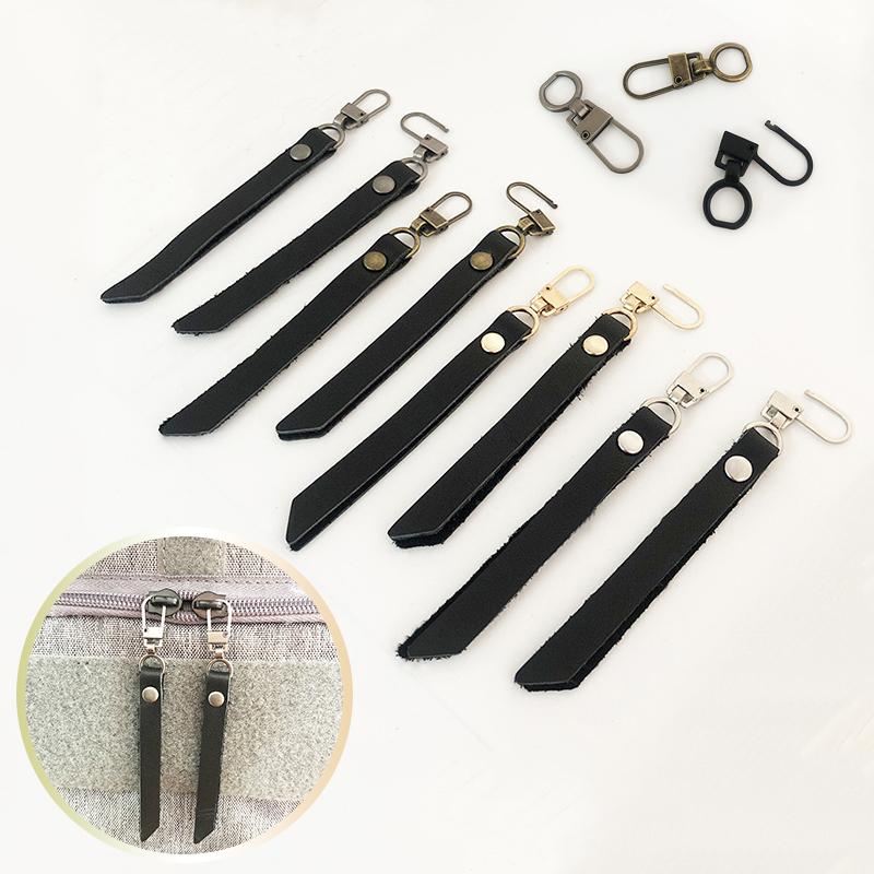 1Pcs Leather Zipper Metal Pullers for Zipper Sliders Replacement Repair Zipper Head for Bags Clothes DIY Sewing Accessories