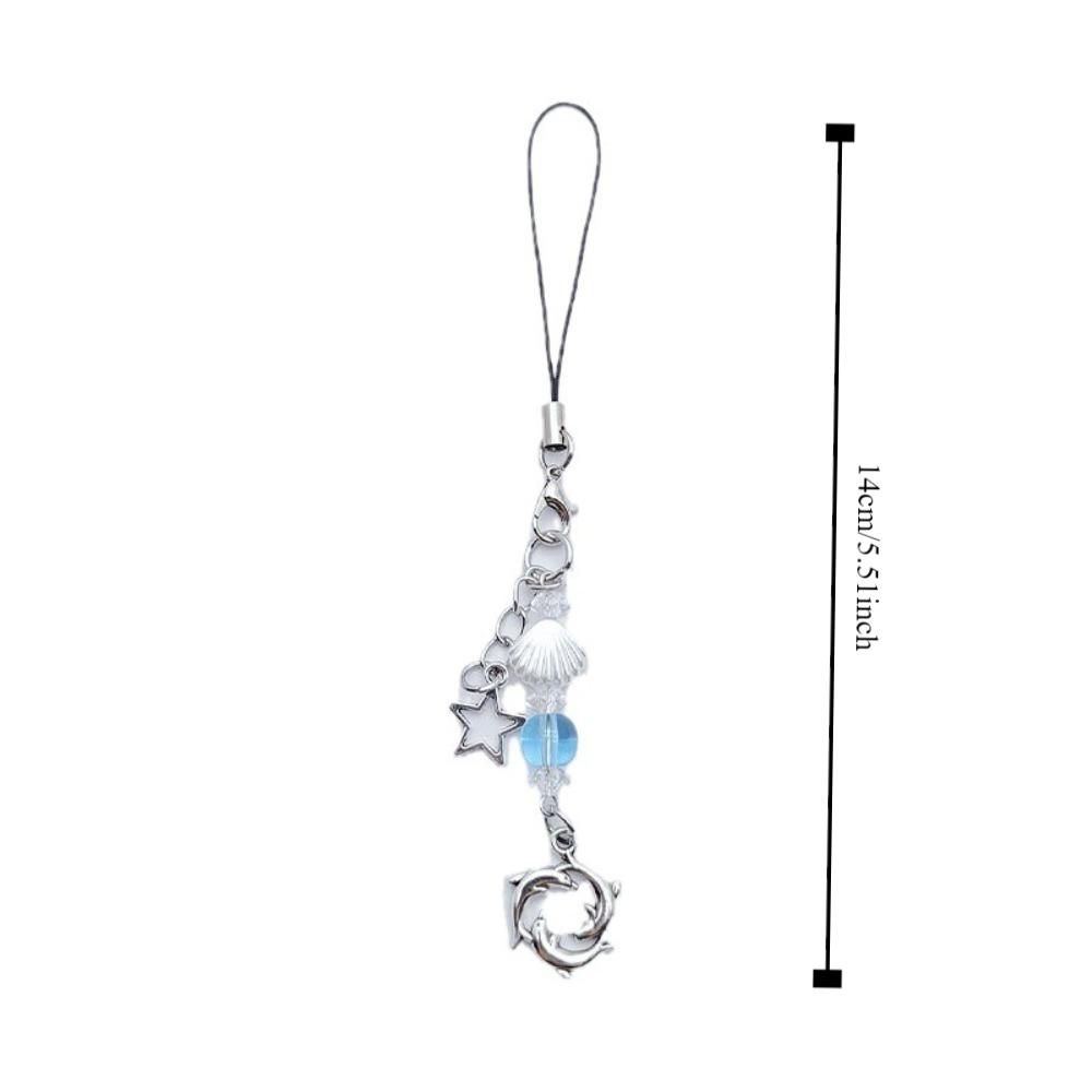 Acrylic Shell Dolphin Mobile Phone Chain Beaded Five-pointed Star Phone Lanyard  Decoration