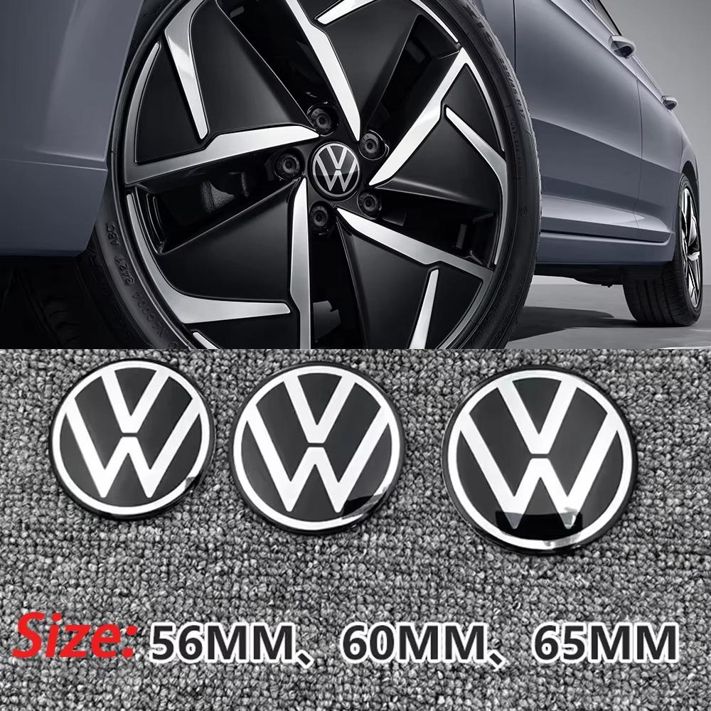 4 Pack 3D 56/60/65mm for Volkswagen GTI Polo Golf 4 5 6 7 Passat m1 Wheel Sticker Center Hub Cap Logo Badge Decal