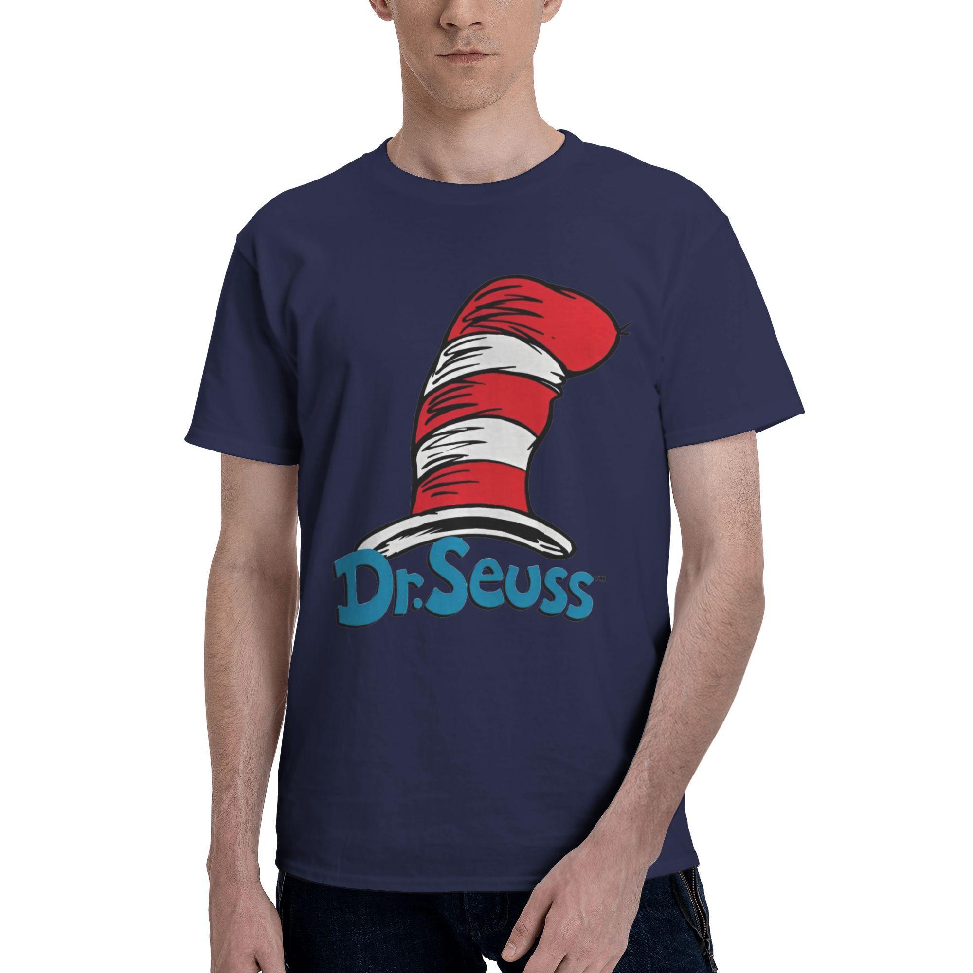 

Футболка с принтом для мужчин и женщин День чтения в Америке 2 марта Футболка из чистого хлопка Одежда XXXXXL темно-синий