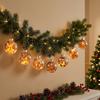 Transparent Lighted Christmas Ball Ornament Acrylic LED Lighted Clear Christmas Bauble Ornament Cartoon Style Exquisite
