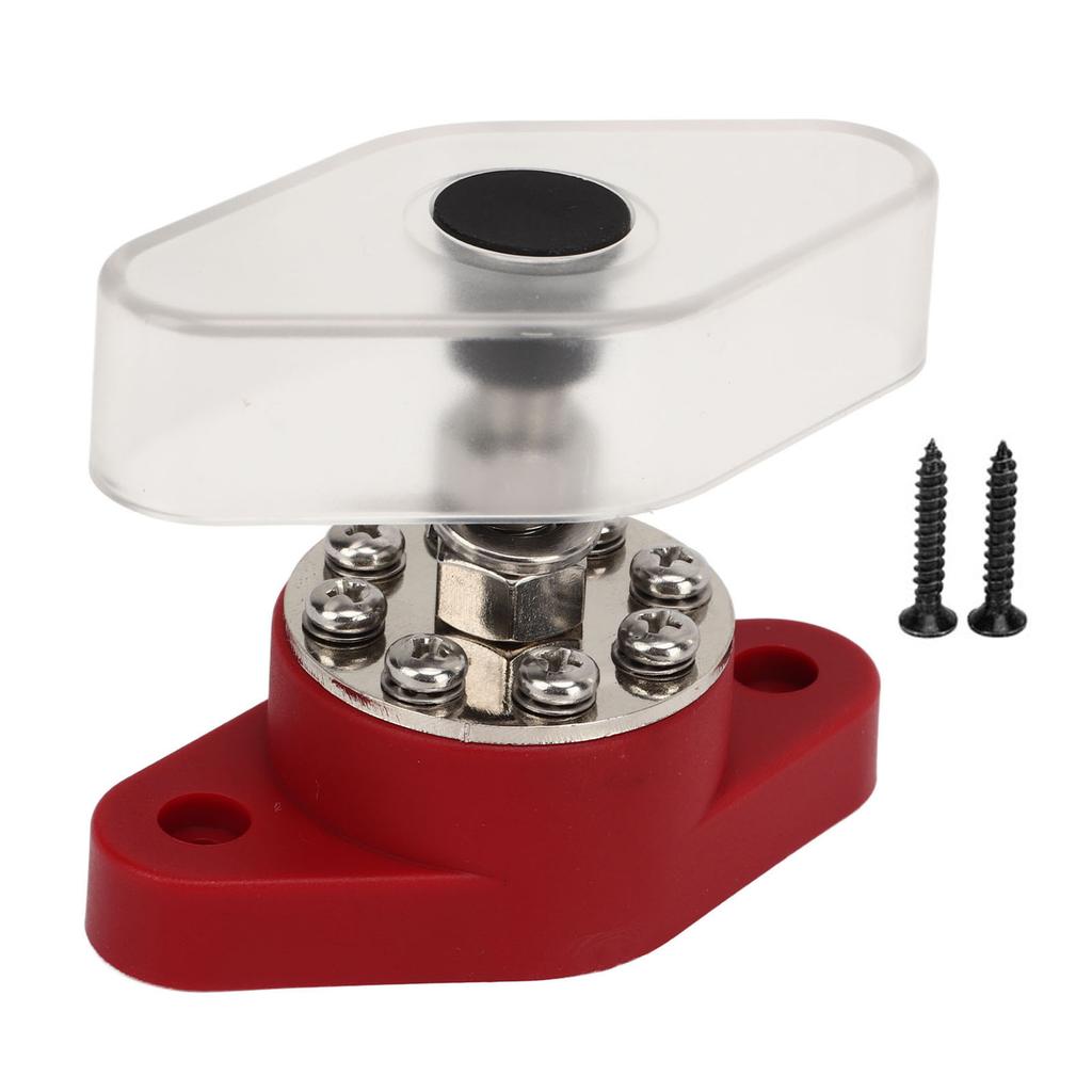 Power Distribution Block 8 Terminal 3 8in Stud DC48V 180A Universal Battery Bus Bar for Marine RV Boat